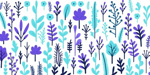  Lavender and turquoise simple cute minimalistic random satisfying item pattern