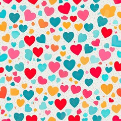 Canvas Print - background with hearts, valentine seamless pattern, Valentine icon set, big love icon, icon set valentine, valentine day concept or background valentine, valentine pattrent, valentine wallpaper