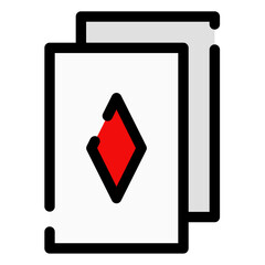 Wall Mural - poker card icon 