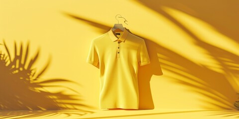 Sun-kissed Citrus polo shirt mock up and design templates, in the style of rendered in cinema4d, meticulous design