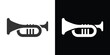 trumpet icon on black
