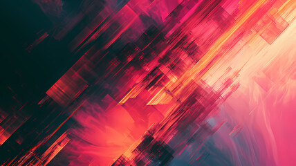 Wall Mural - abstract red and black futuristic digital art background