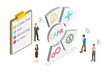 © TarikVision - 3D Isometric Flat  Conceptual Illustration of CAPA , Corrective and Preventive Action