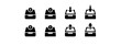 inbox and outbox icon. box with arrow in black color design.