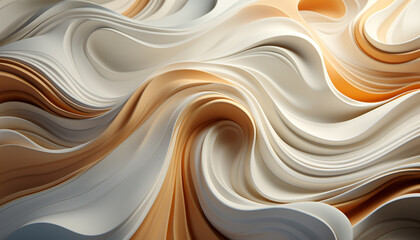 Wall Mural - Abstract backdrop with smooth, flowing wave pattern in vibrant colors generated by AI