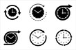 Long term icon set. clock sign. vector illustration