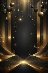 Canvas Print - Golden background template