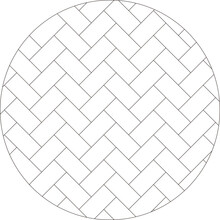 Ajiro Pattern Round Shape With Frame