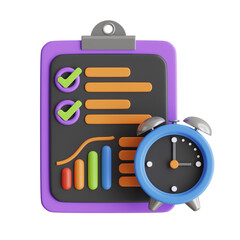 Aufkleber - 3D Business Plan Model Charting Your Course for Growth. 3d illustration, 3d element, 3d rendering. 3d visualization isolated on a transparent background