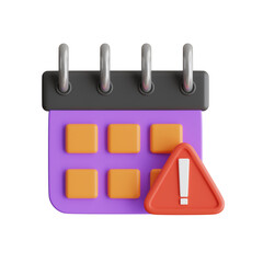 Poster - 3D Schedule Model Organizing Your Business Agenda. 3d illustration, 3d element, 3d rendering. 3d visualization isolated on a transparent background