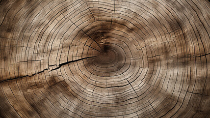 Wall Mural - section of the tree trunk with annual rings. - Slice wood.