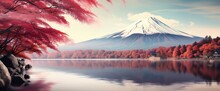Tranquil Mount Fuji In Autumn Splendor