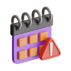 Poster - 3D Schedule Model Organizing Your Business Agenda. 3d illustration, 3d element, 3d rendering. 3d visualization isolated on a transparent background