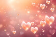 Valentines day background with peach fuzz color