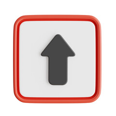 Aufkleber - 3D Arrow Sign Model Compliance with Navigation Standards. 3d illustration, 3d element, 3d rendering. 3d visualization isolated on a transparent background