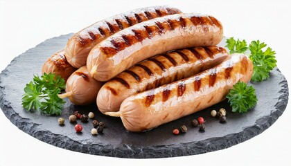 grilled sausage on a plate