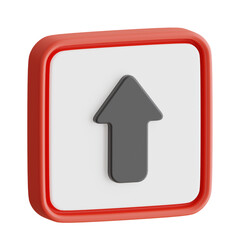 Aufkleber - 3D Arrow Sign Model Compliance with Navigation Standards. 3d illustration, 3d element, 3d rendering. 3d visualization isolated on a transparent background