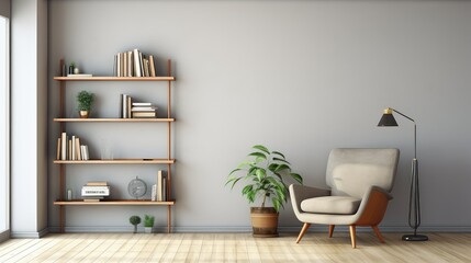 Wall Mural - trendy stylish room background illustration sophisticated minimalist, contemporary sleek, glamorous classy trendy stylish room background