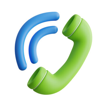 3D Call Model Accessing Communication Initiating Conversations. 3d illustration, 3d element, 3d rendering. 3d visualization isolated on a transparent background