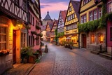 Fototapeta Uliczki - Historic town, Minden, Germany. Generative AI