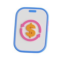 Poster - 3D Money Transaction Model Financial Exchanges with Precision. 3d illustration, 3d element, 3d rendering. 3d visualization isolated on a transparent background