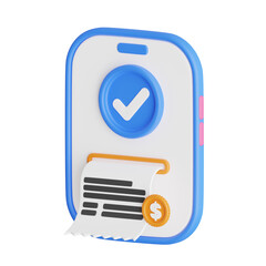 Poster - 3D Payment Model Transactions for Seamless Shopping. 3d illustration, 3d element, 3d rendering. 3d visualization isolated on a transparent background