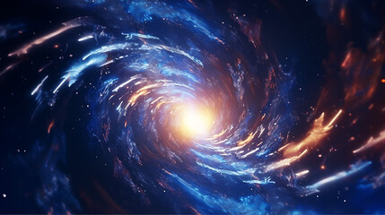 through time and space tunnel. wormhole straight through space time