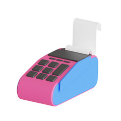 Poster - 3D Pos Model The Rise of Digital Payment Solutions. 3d illustration, 3d element, 3d rendering. 3d visualization isolated on a transparent background