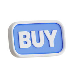 Poster - 3D Buy Button Model Effortless Purchases at Your Fingertips. 3d illustration, 3d element, 3d rendering. 3d visualization isolated on a transparent background