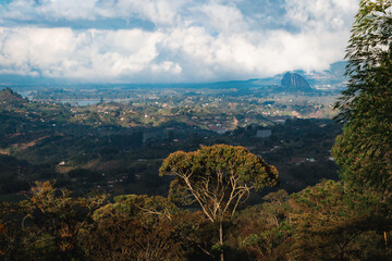 view of the mountains el peñol guatape colombia