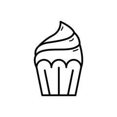 Poster - cake line icon logo vector image