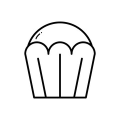 Canvas Print - cupcake line icon logo vector image