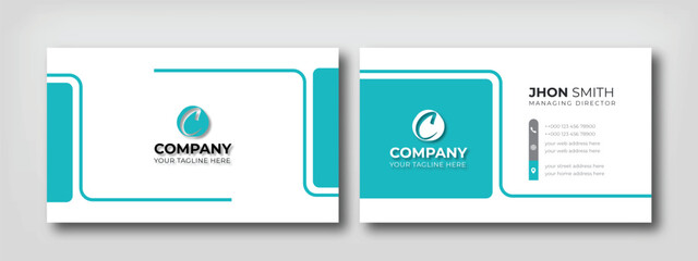 Wall Mural - Modern Business Card Design Creative And Clean Professional Corporate Business Card Template For Brand Identity.