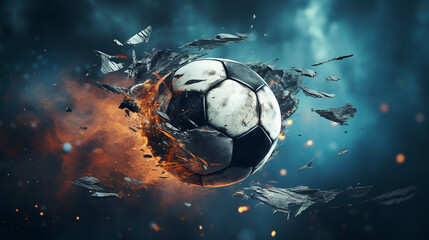 soccer ball in goal