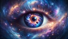 Abstract Cosmic Eye, Esoteric Universe And Oneness