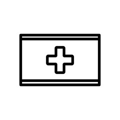 Canvas Print - health box line icon logo vector