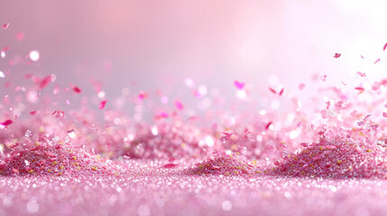 pink christmas background with snowflakes