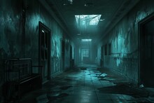 Halloween Concept, Scary Abandoned Hospital