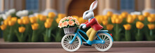 The Easter Bunny Rides A Bicycle.