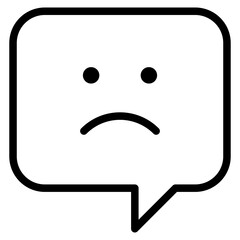 Wall Mural - negative feedback emoticon chat