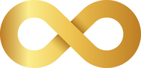 Gold Autism Infinity Sign Symbol