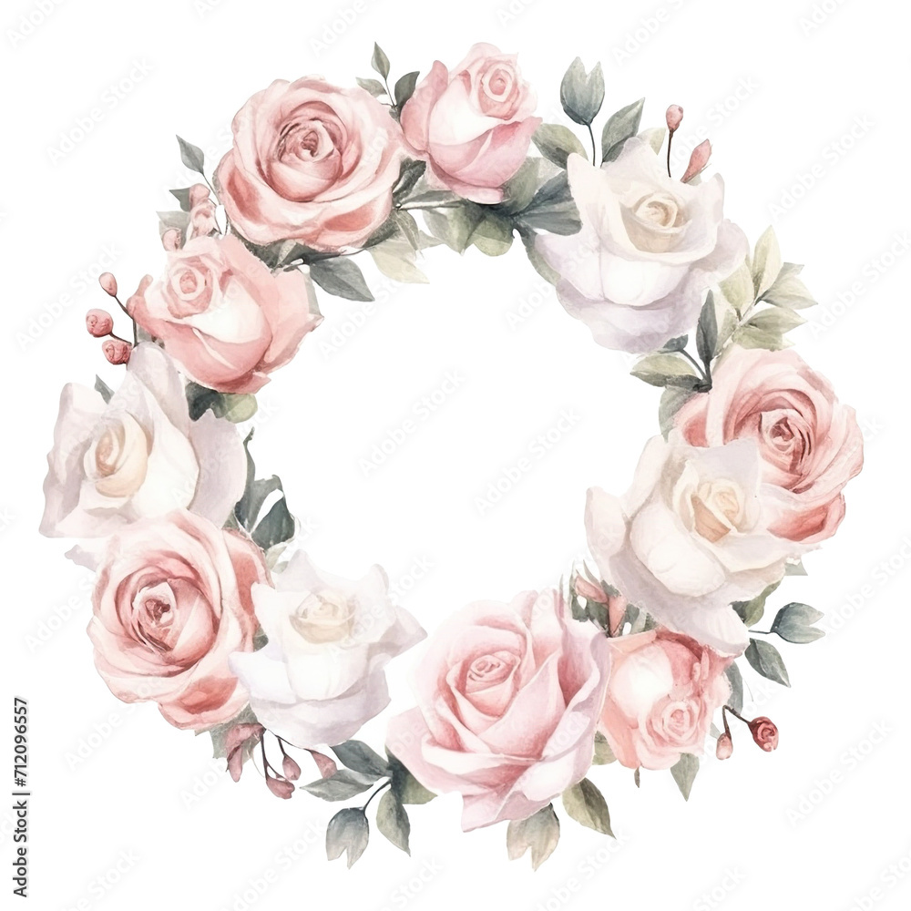 Watercolor Pink Flowers Clipart. Pink Roses PNG, Floral Bouquets ...