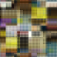 Poster - Seamless geometric vector pattern. Dots overlay style. Abstract background pixel art texture