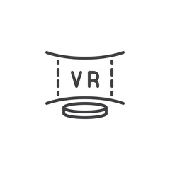 Fototapete - VR Room line icon
