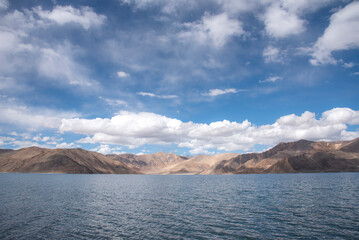 Pangong Tso or Pangong Lake is an endorheic lake spanning eastern Ladakh and West Tibet 