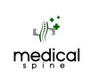 abstract medical spine plus icons logo design template