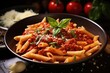 Spicy chili sauce with penne pasta