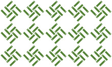 Two Tone Green Diamond Checkerboard Repeat Horizontal Strip Pattern, Replete Image Design For Fabric Printing
