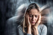Woman Experiencing Severe Stress or Migraine