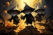 Mischievous shadow imps, playing pranks on unsuspecting wanderers - Generative AI